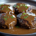 4 Salisbury Steaks with Gravy Sauce