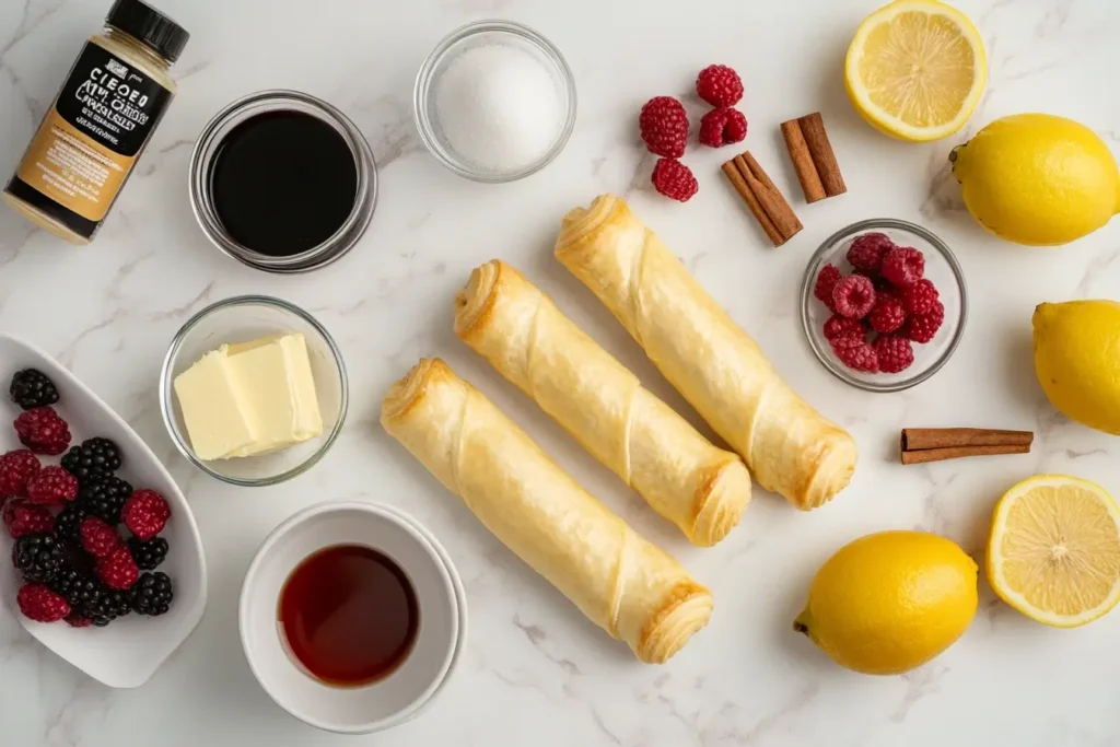Ingredients for Cheesecake Crescent Roll Casserole