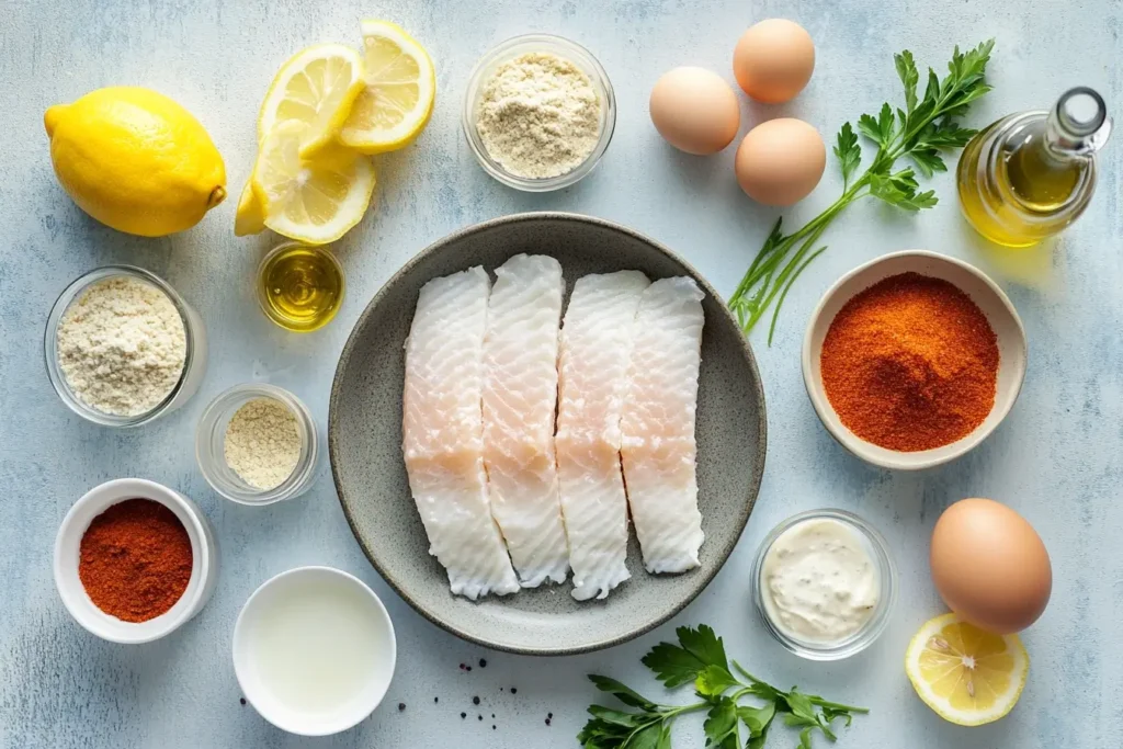 Ingredients of Crispy Air Fryer Fish