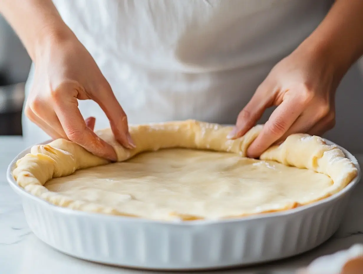 Preparation Process cheesecake Crescent Roll Casserole