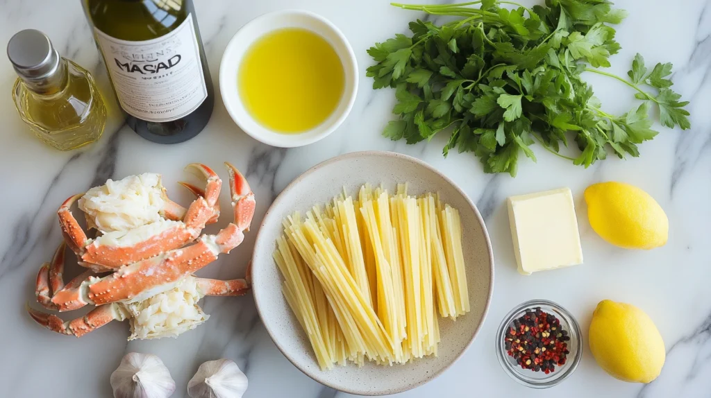 Ingredients for Crab Pasta