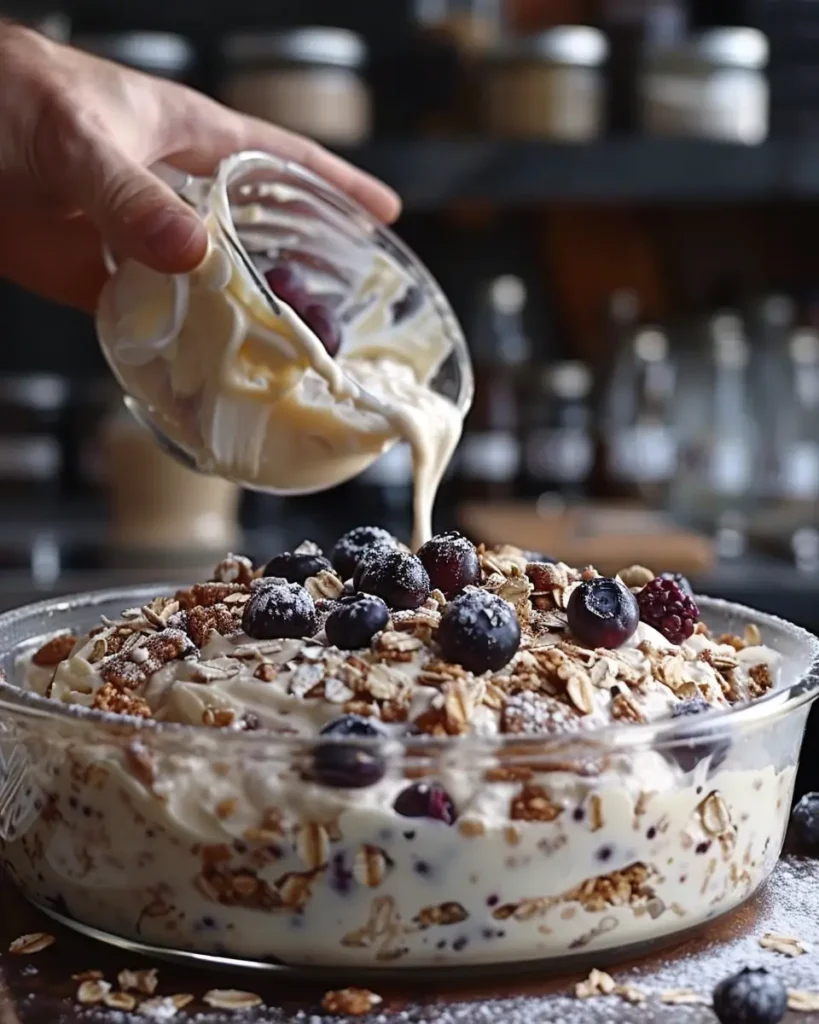 Preparation of Blueberry Cottage Cheese Breakfast Bake