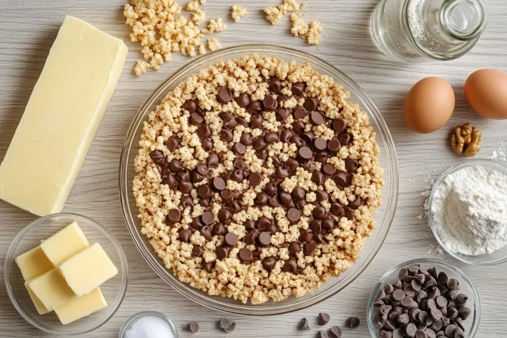 Rice Krispie Chocolate Chip Cookie ingredients