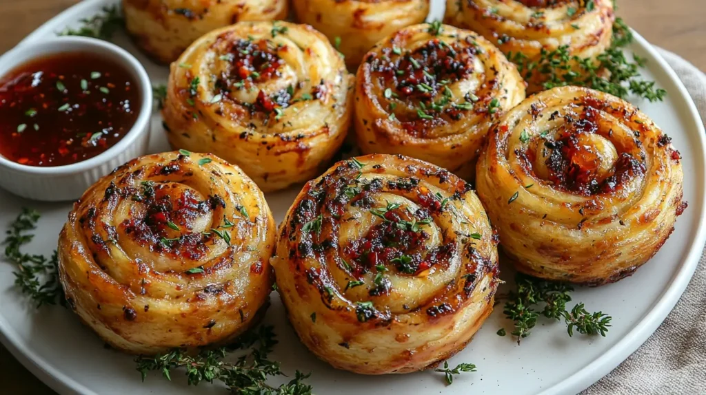 Golden-brown Pepper Jelly Air Fryer Pinwheels